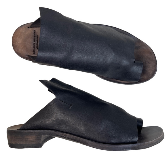 Officine Creative Shoes - Officine Creative Black Leather Sandals Size 38